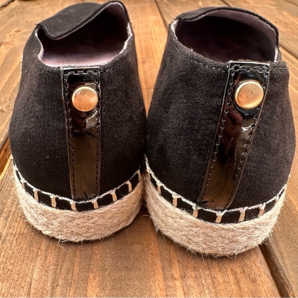 LIKE NEW Dr. Scholl’s Black Low Platform Slip On Espadrilles Size 9.5 Medium - Picture 6 of 11